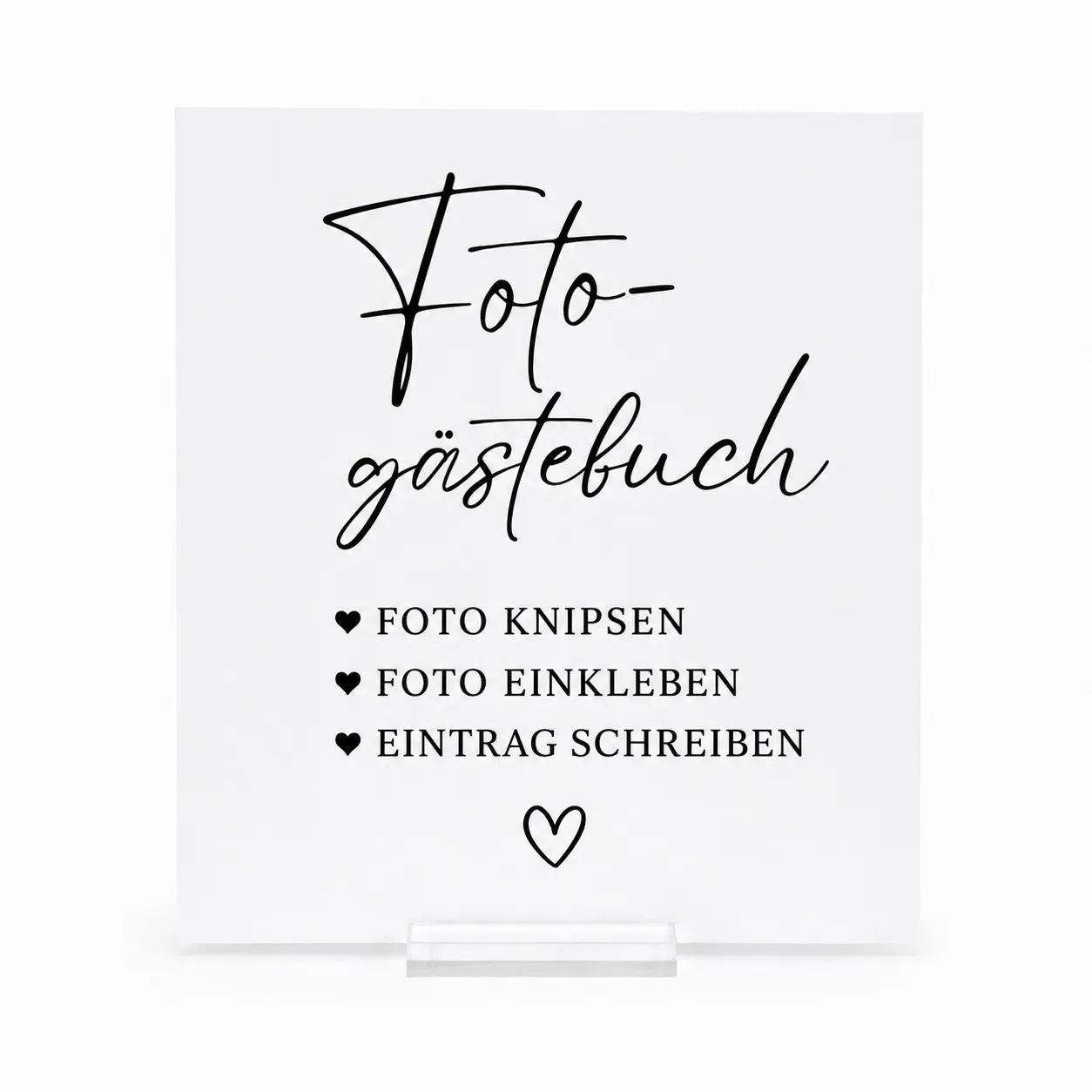 Schild "Fotogästebuch"