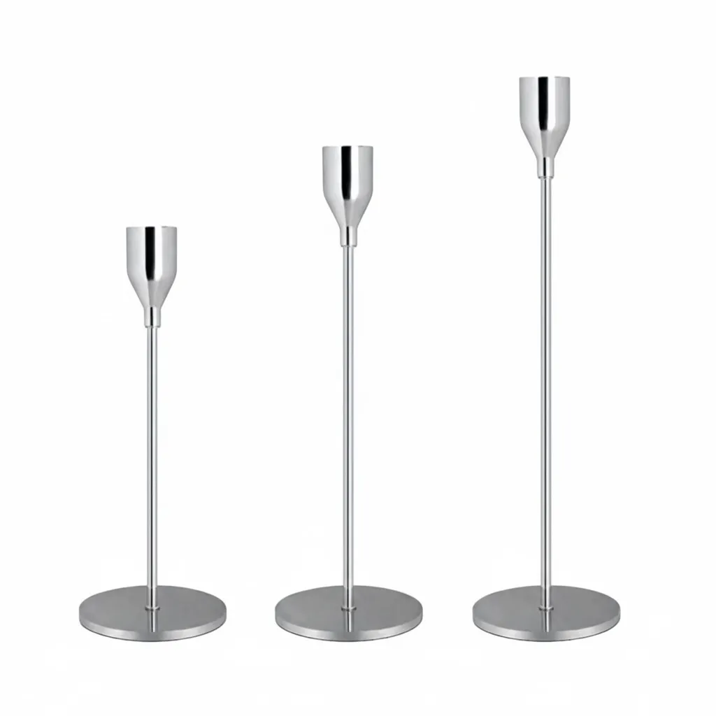 Kerzenständer Silber 3er Set "Deluxe"