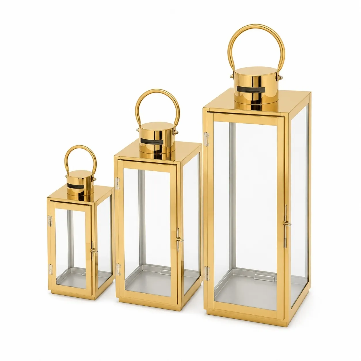 Laterne "Vintage" Gold 3er Set 