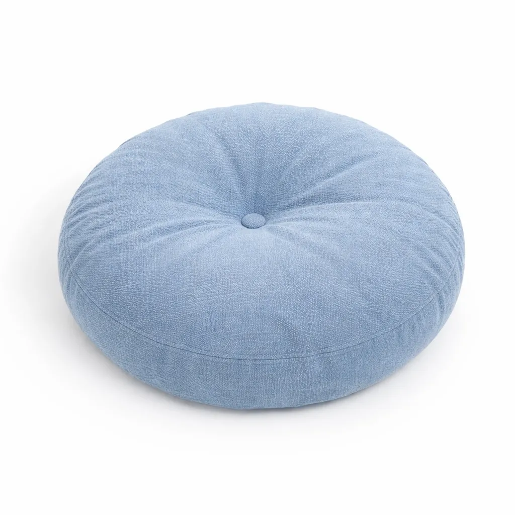 Pouf / Bodenkissen "Lounge" Ø 40 cm "Himmelblau"