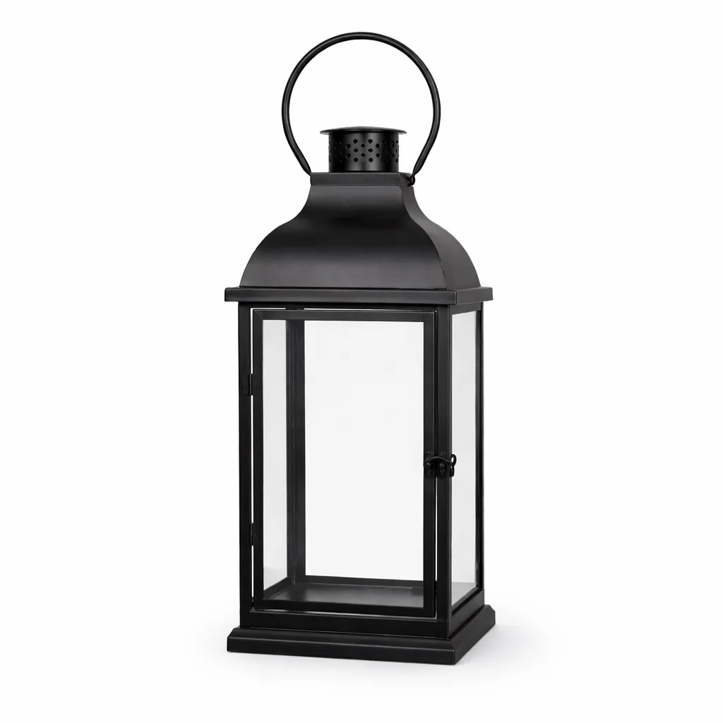 Laterne "Boho" Schwarz 27 cm 