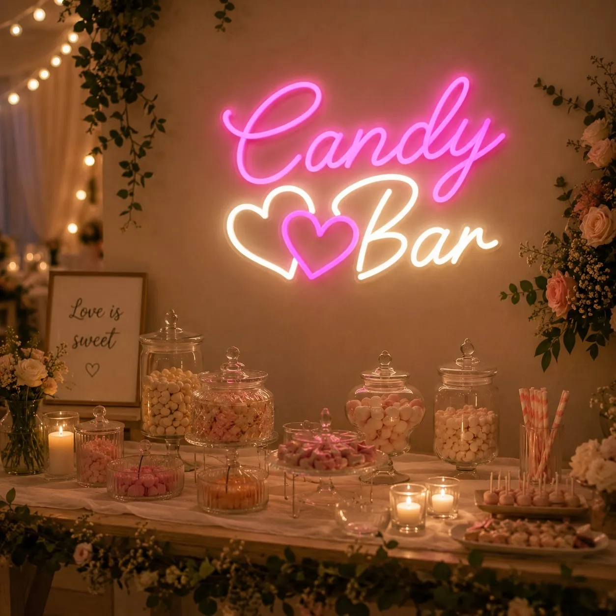 LED-Neonschild "Candy Bar"