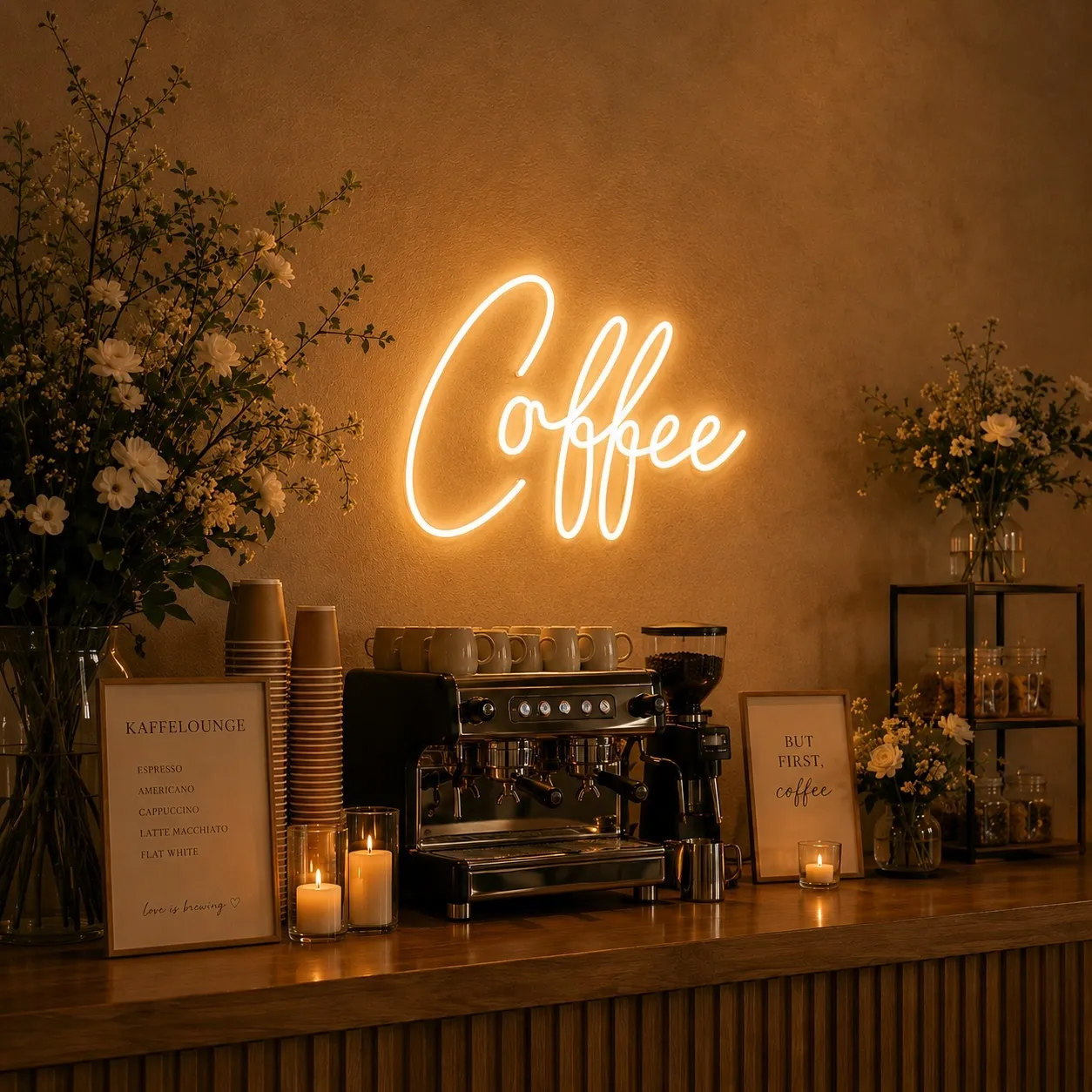 LED-Neonschild "Coffee"