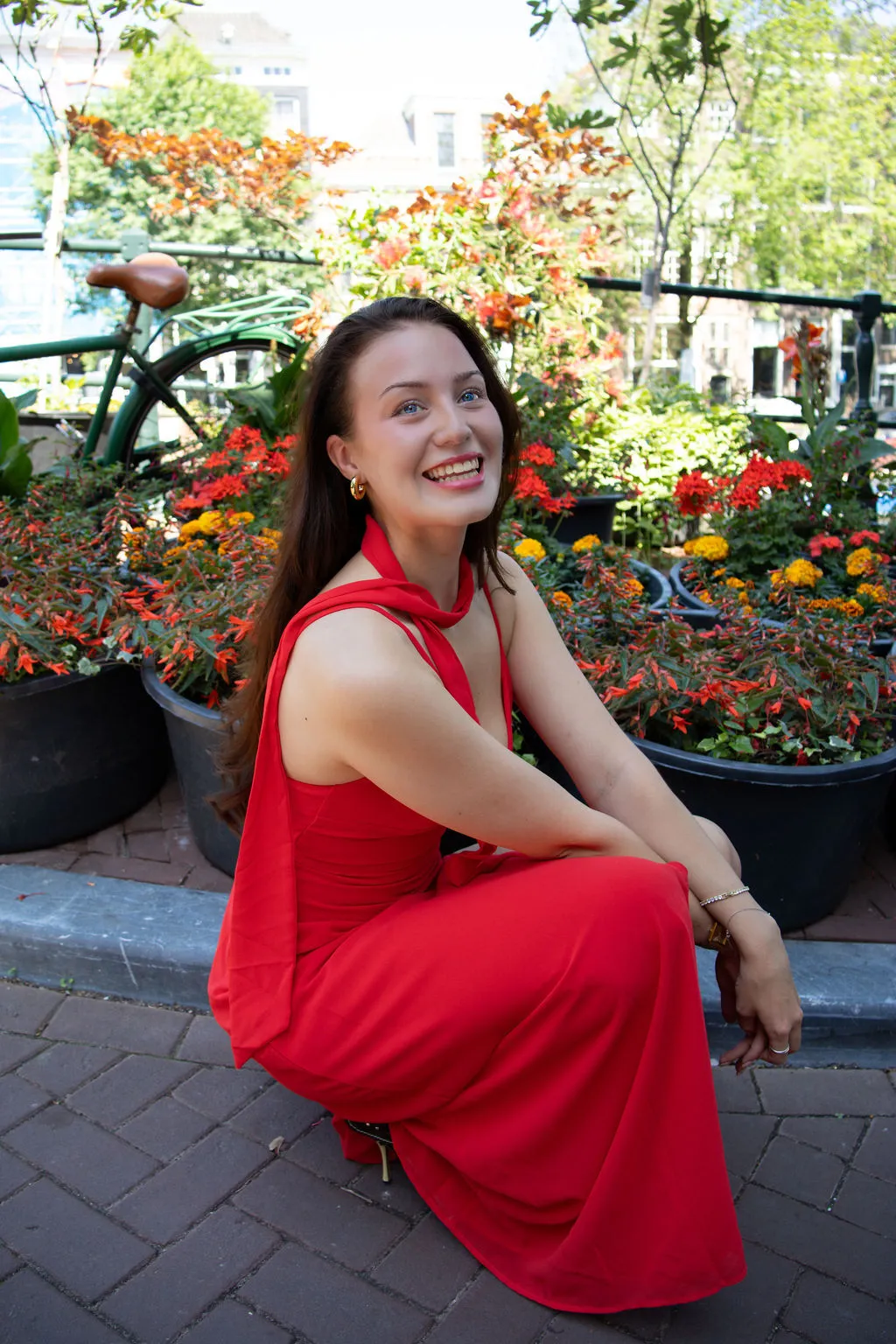 Red Scarf dress
