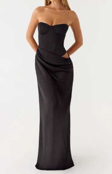 Black Corset Maxi Dress