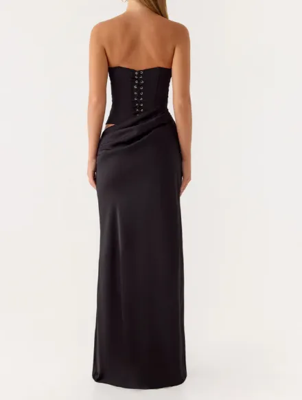 Black Corset Maxi Dress