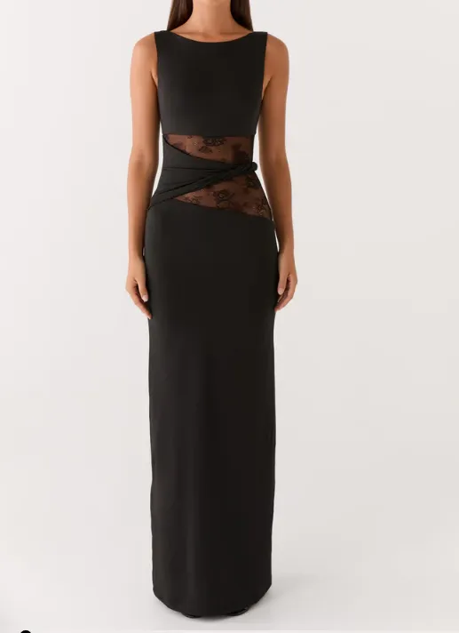 Zwarte Lace Cut-Out 