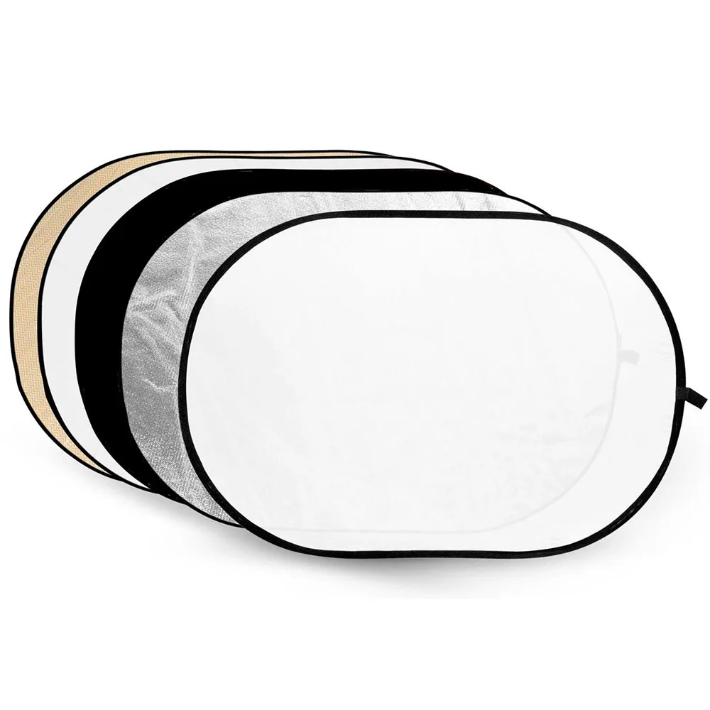 5-in-1 Collapsible Reflector Diffuser 80x120cm with Multi-Colour Panels