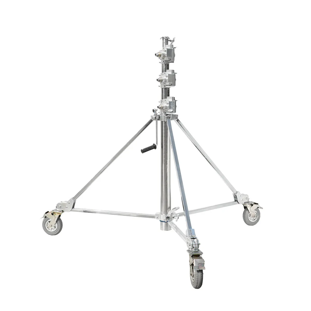406cm Master Pro Heavy-Duty 3-Riser Geared Junior Pin Wind-Up Light Stand