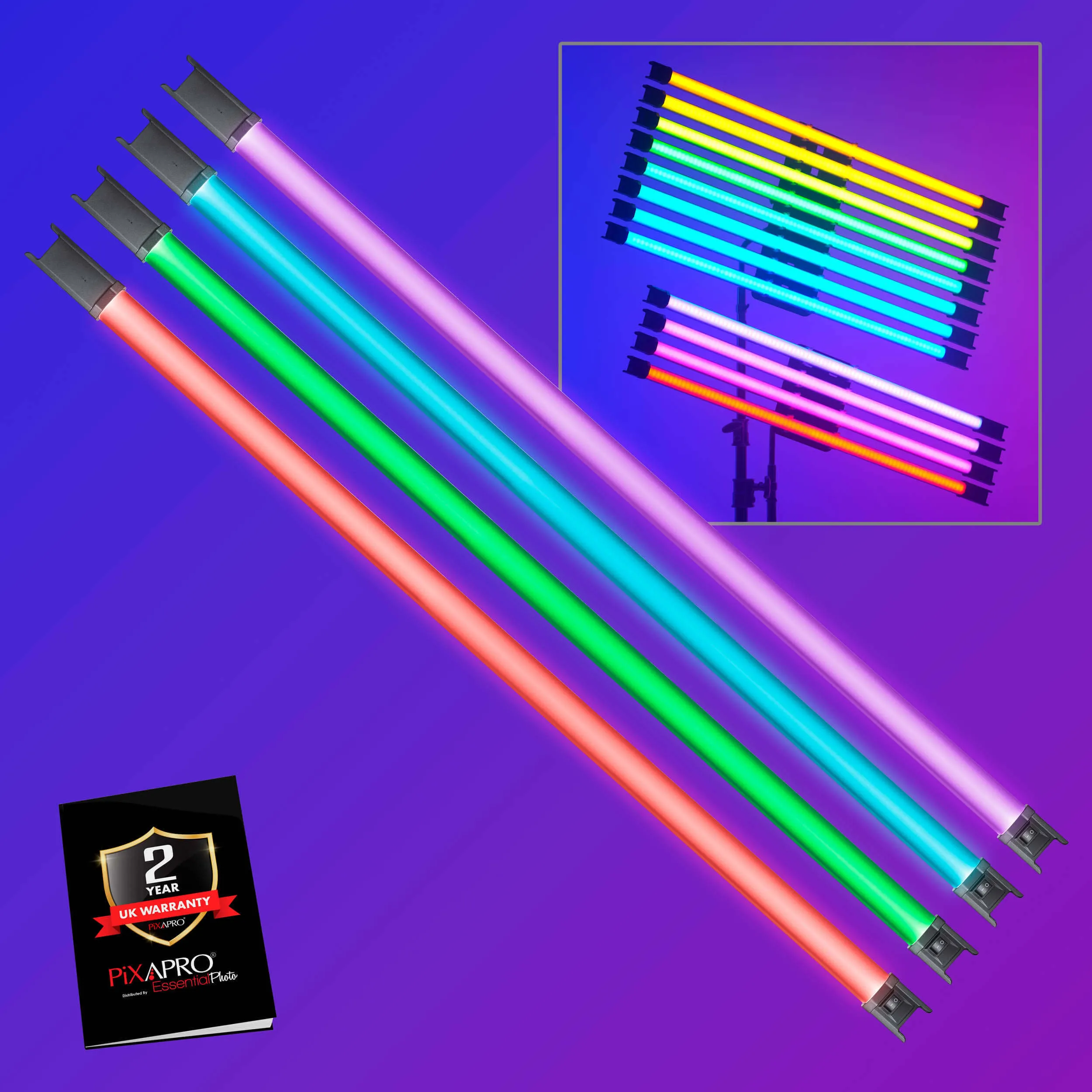Godox TL120-K4 Four-Light Kit Bi-Colour RGB LED Tube Lights