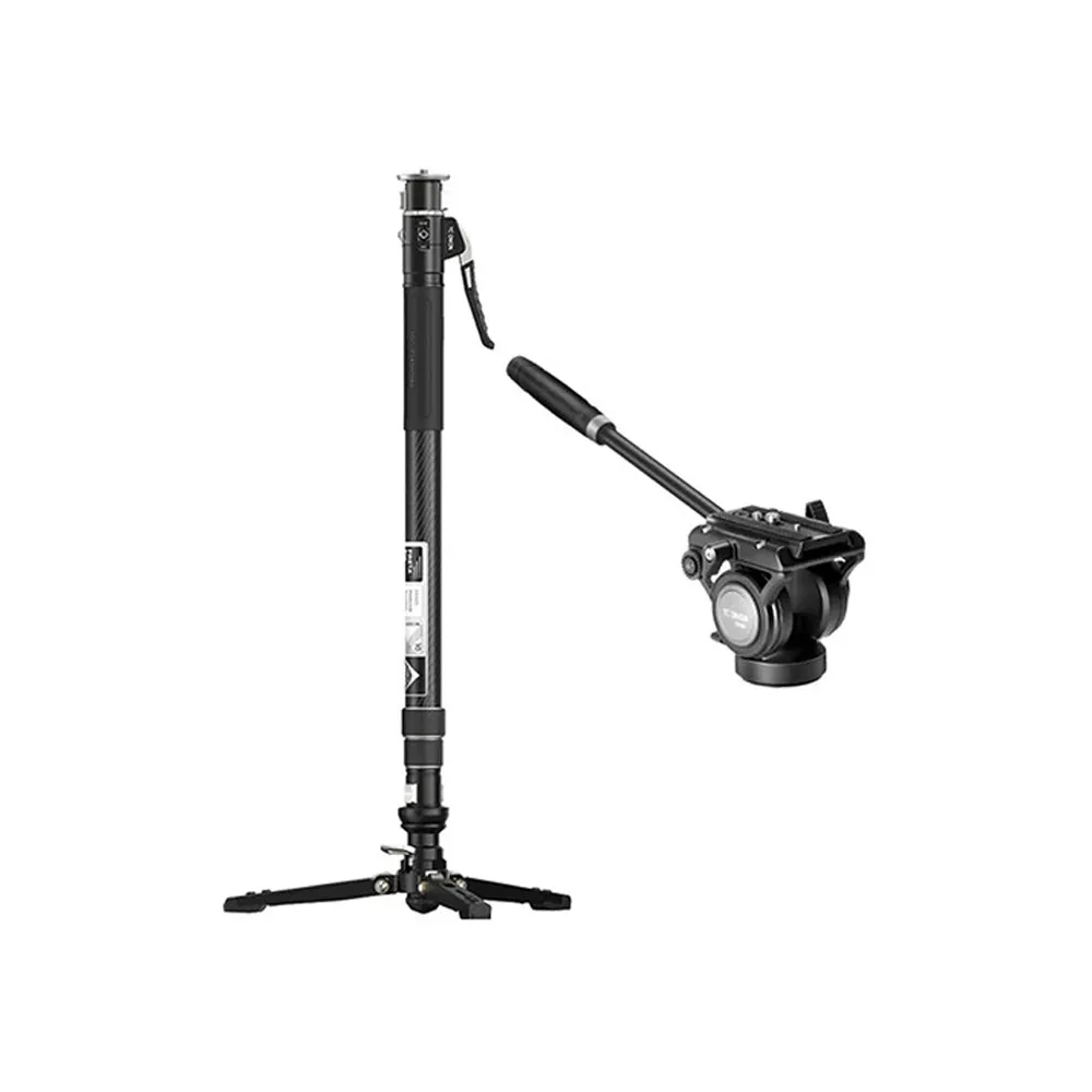 YC Onion Pineta Pro Carbon Fiber Video Monopod Kit with FH60S Fluid Head & Pedal Base