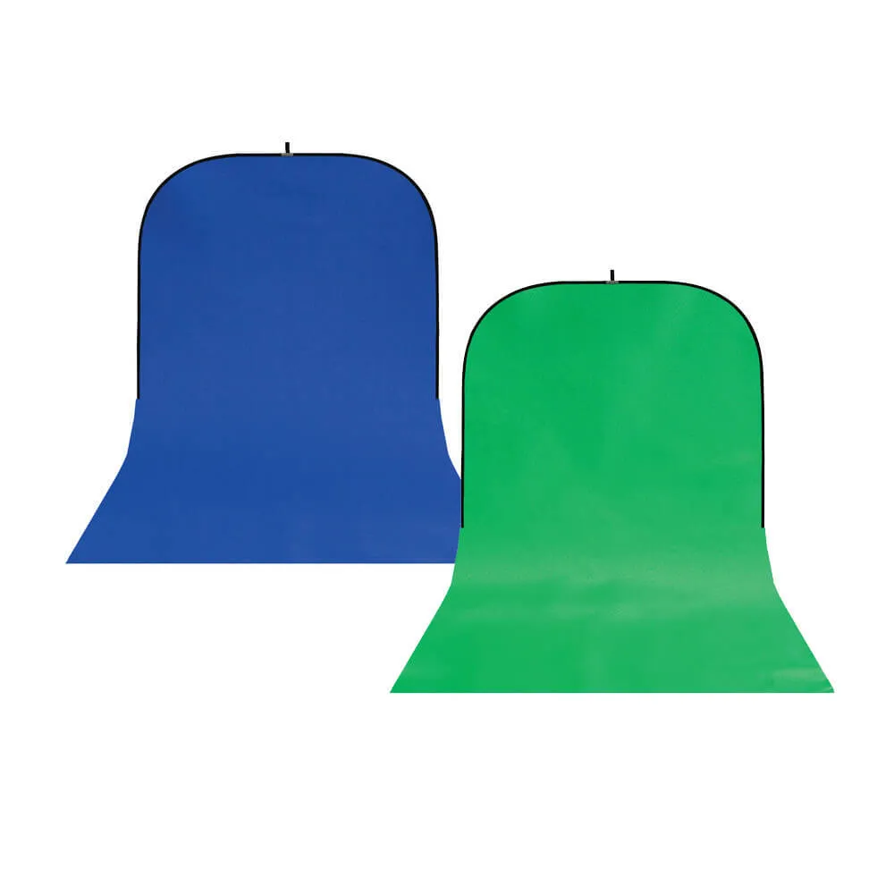 PiXAPRO Blue/Green 2x2.3m Collapsible Background and Floor Train