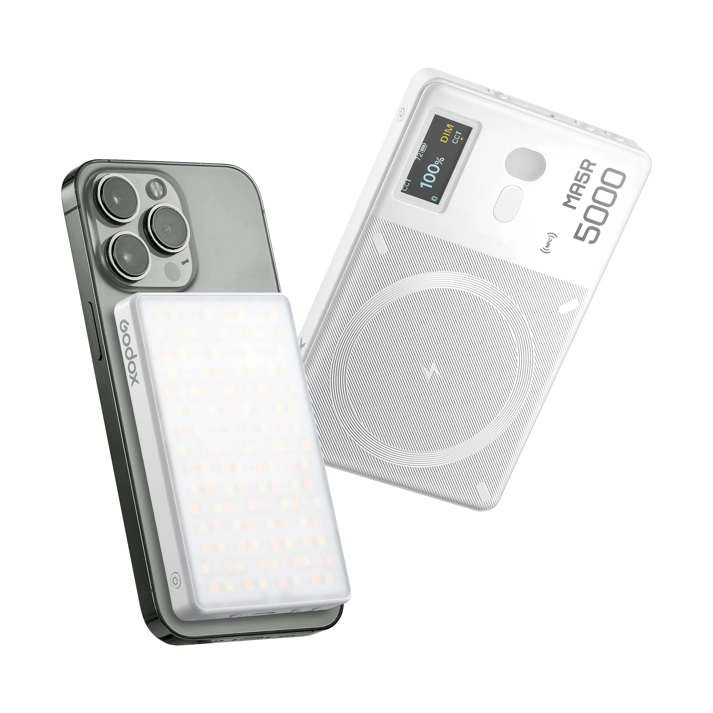 MA5R WHITE Full-Colour RGB Magnetic Rechargeable LED Light