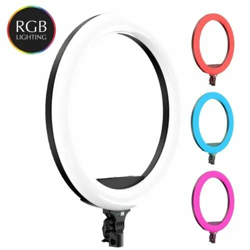 RICO240 II RGB Multi-Colour Adjustable Lighting Dimmable LED Ring Light