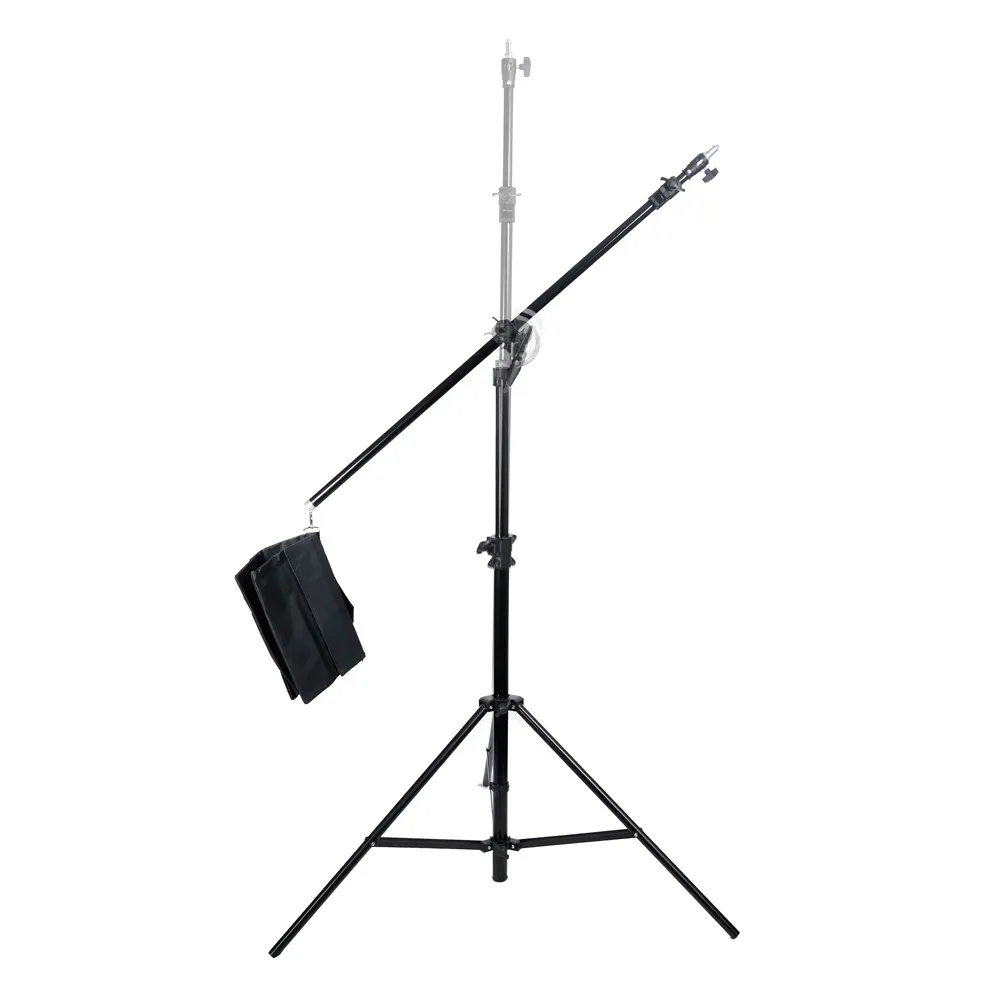 2-in-1 Compact Heavy-Duty Reclined Combi Boom Light Stand