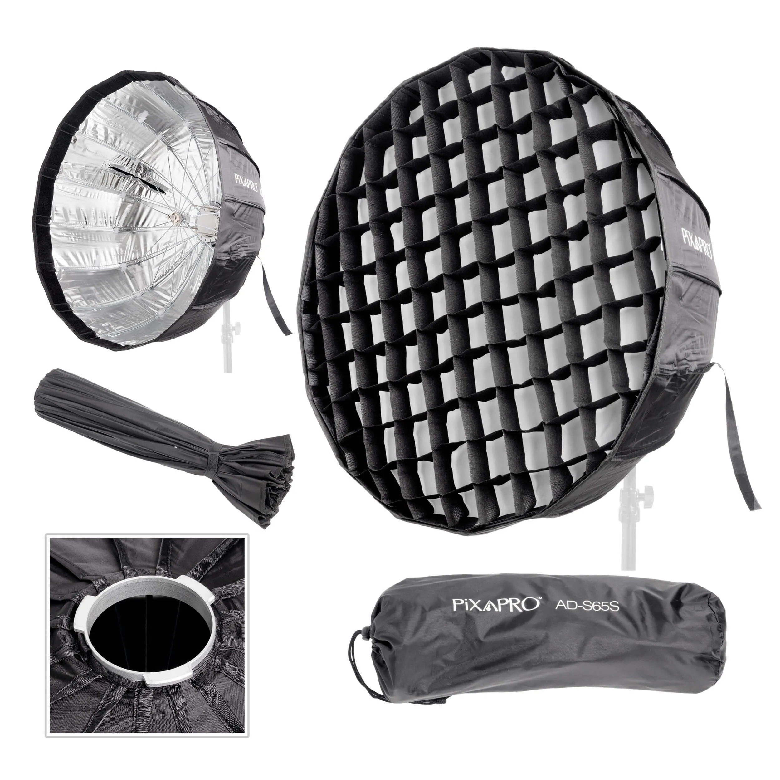 Godox AD-S65S 65cm Silver Softbox with Honeycomb Grid