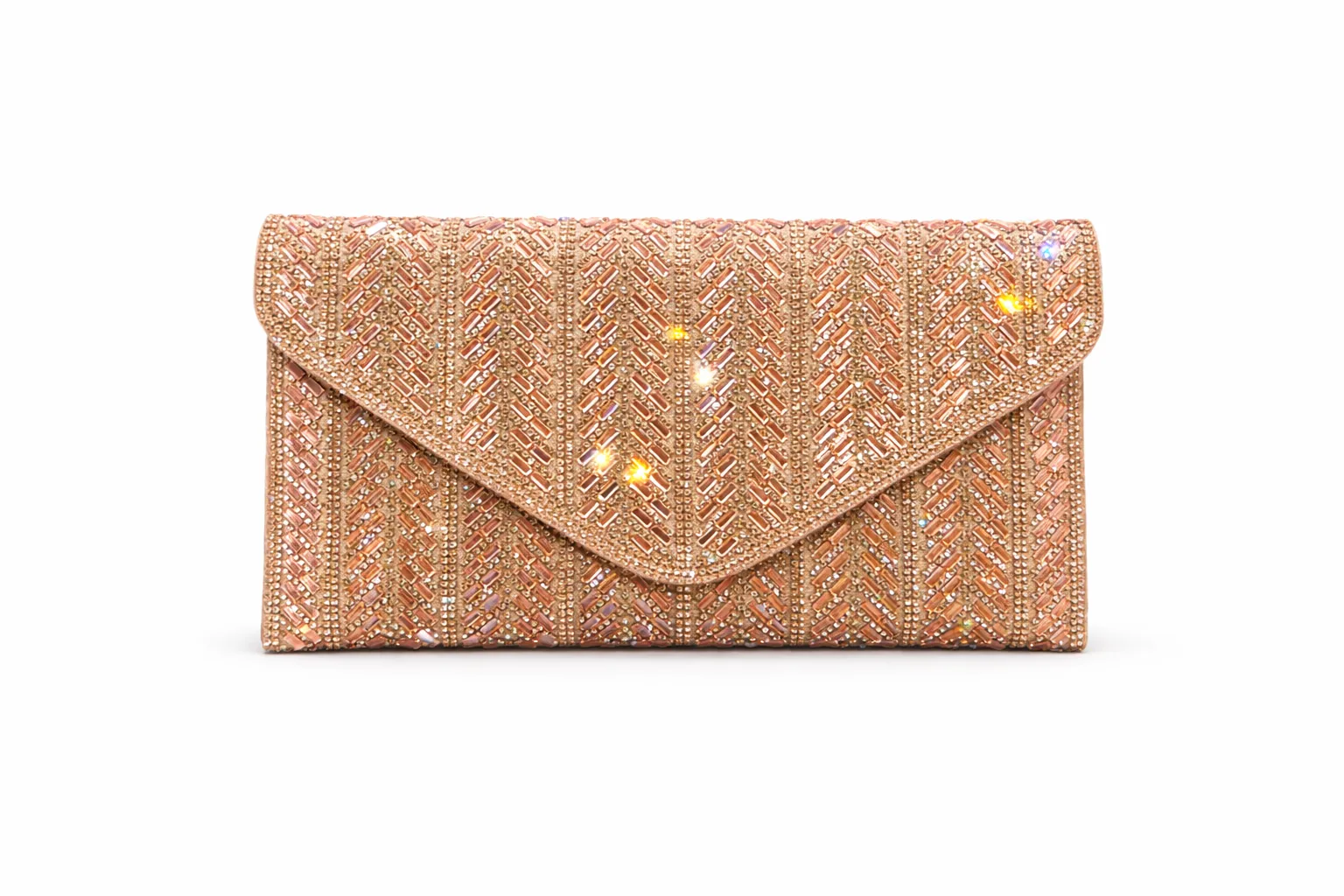 Bolso Oro Rosa con Pedreria