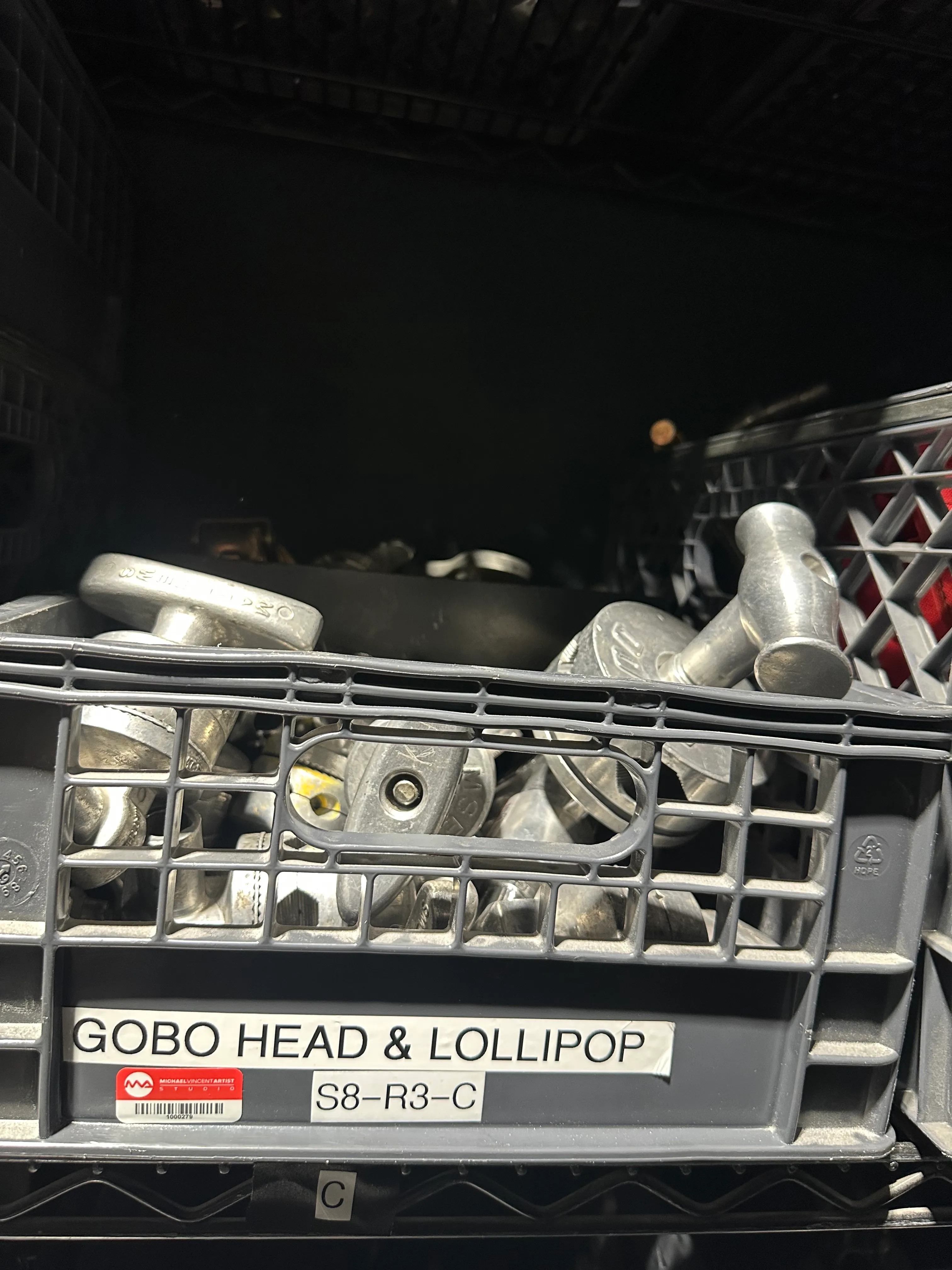 GOBO HEADS / LOLLIPOP / GOBO SPEEDRAIL CLAMP CRATE S8-R3-C