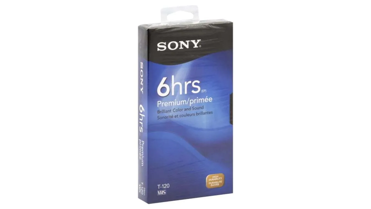 VHS TAPE SONY 6HRS T-120 S1-R1-D