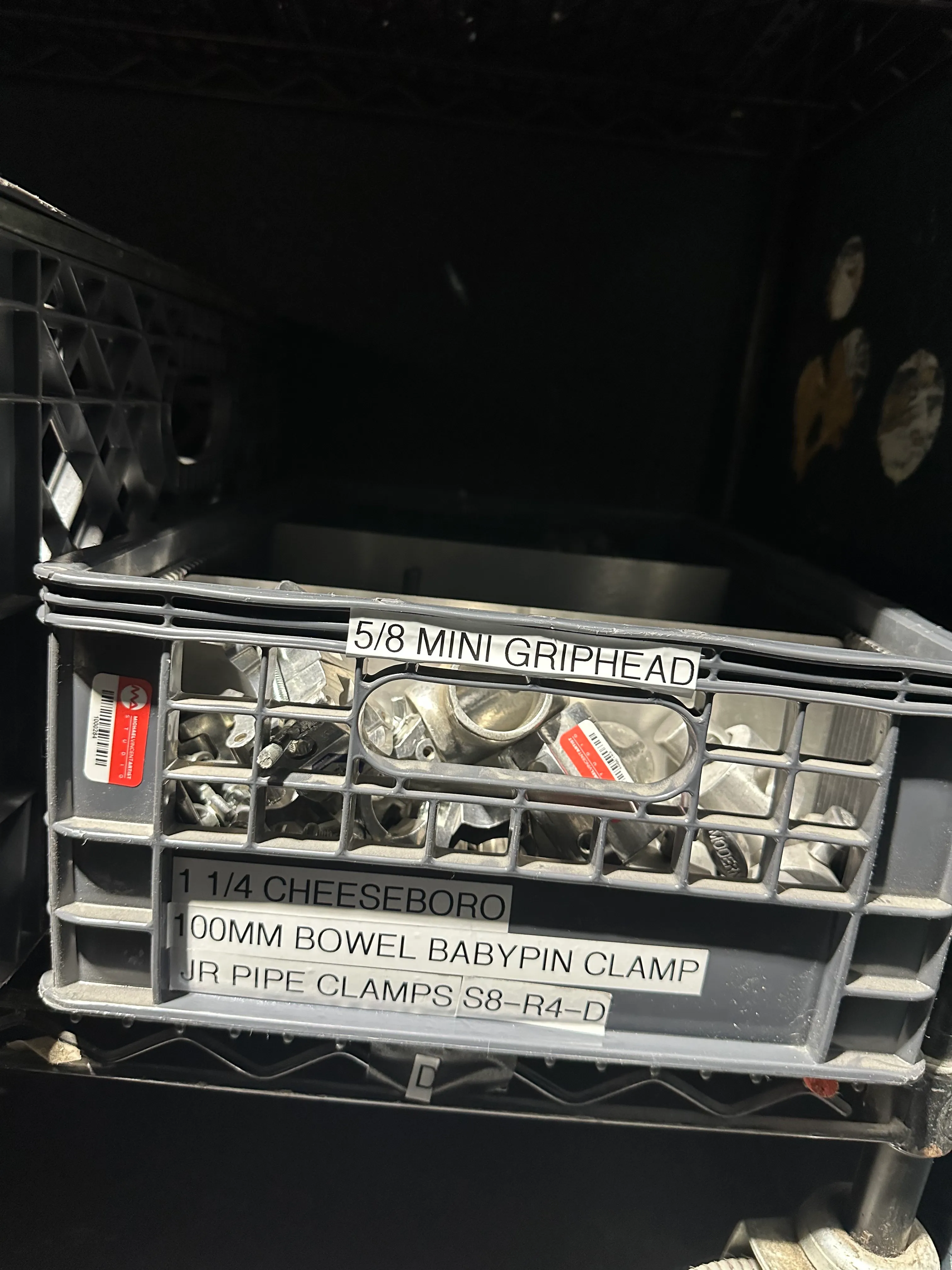 100MM BOWELS / MINI CHEESEBOROUGH / MINI GRIP HEAD / JR SPEEDRAIL CLAMP CRATE S8-R4-D