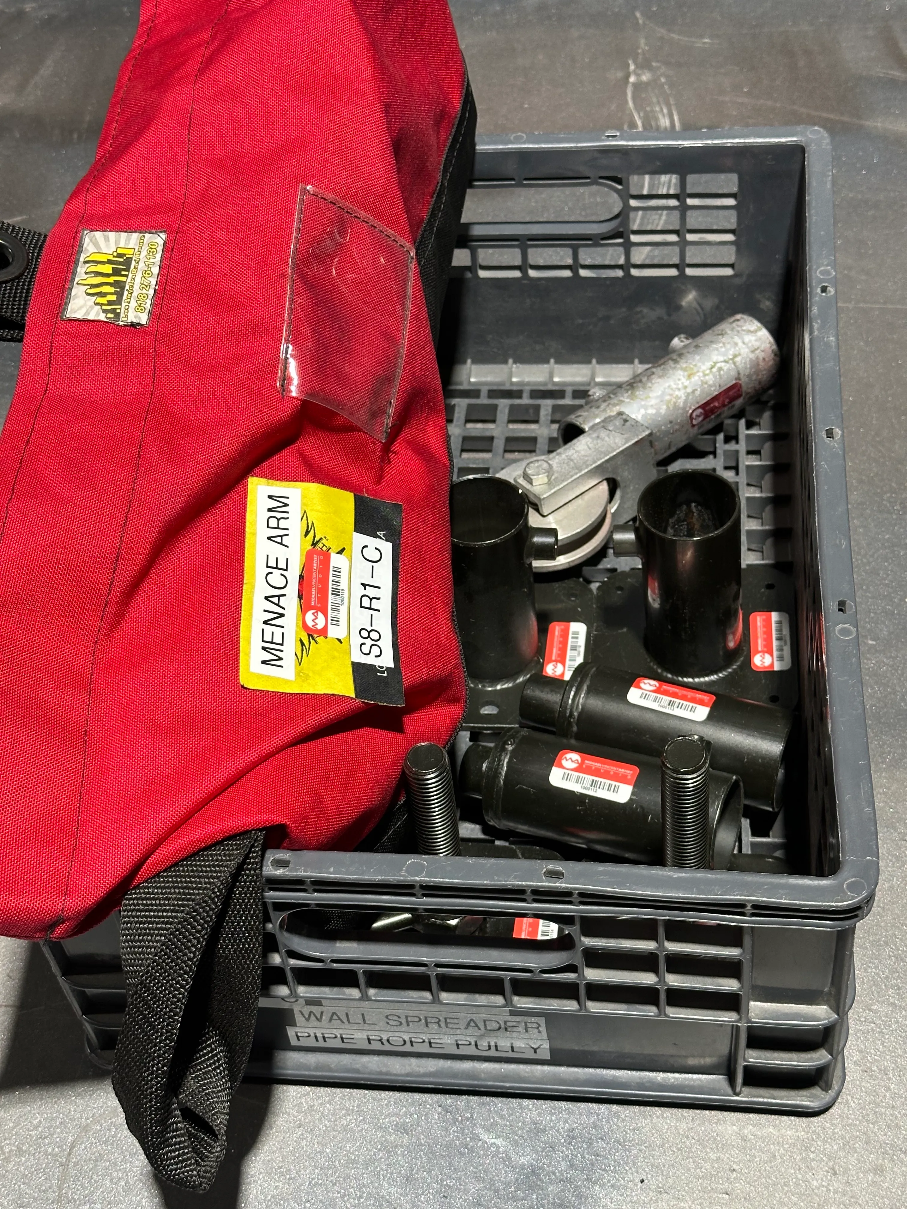 MENACE ARM KIT, WALL SPREADERS KIT, PIPE PULLY 1 1/4" CRATE S8-R1-C