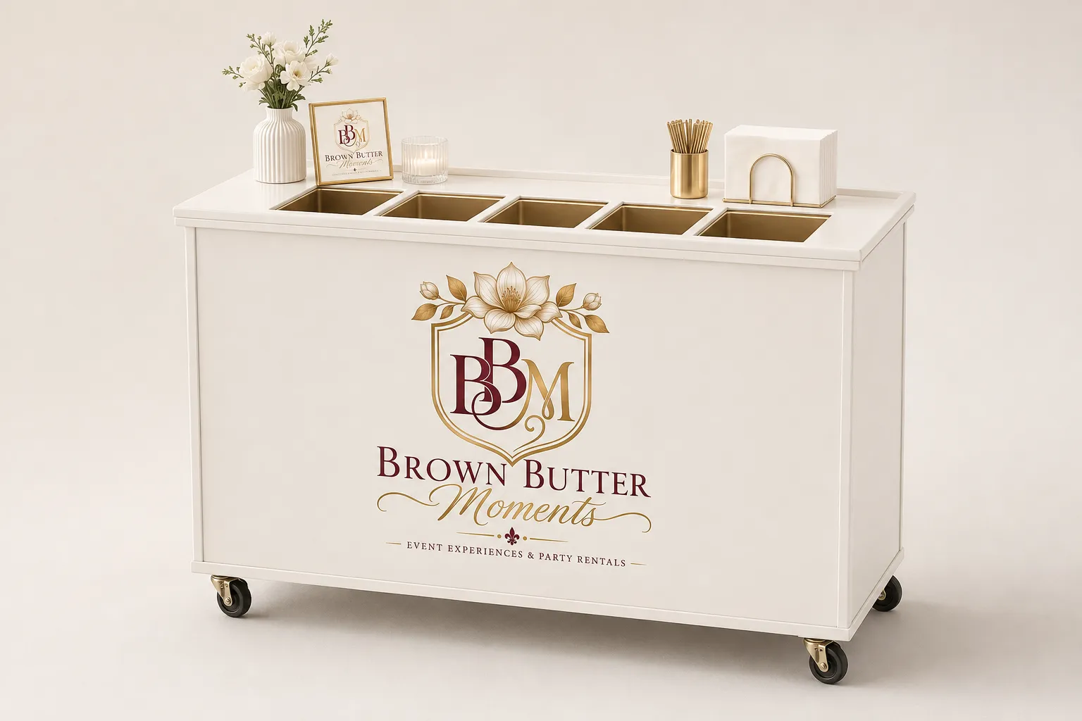 Custom 6-Compartment Interactive Cart