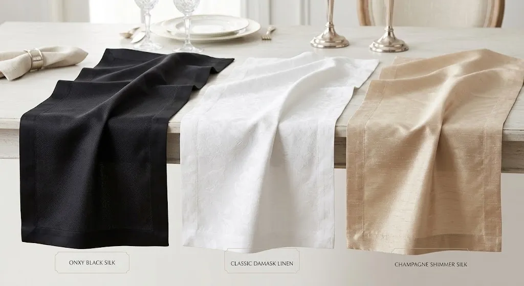 Table Classic Runner (White/Black/Champagne)