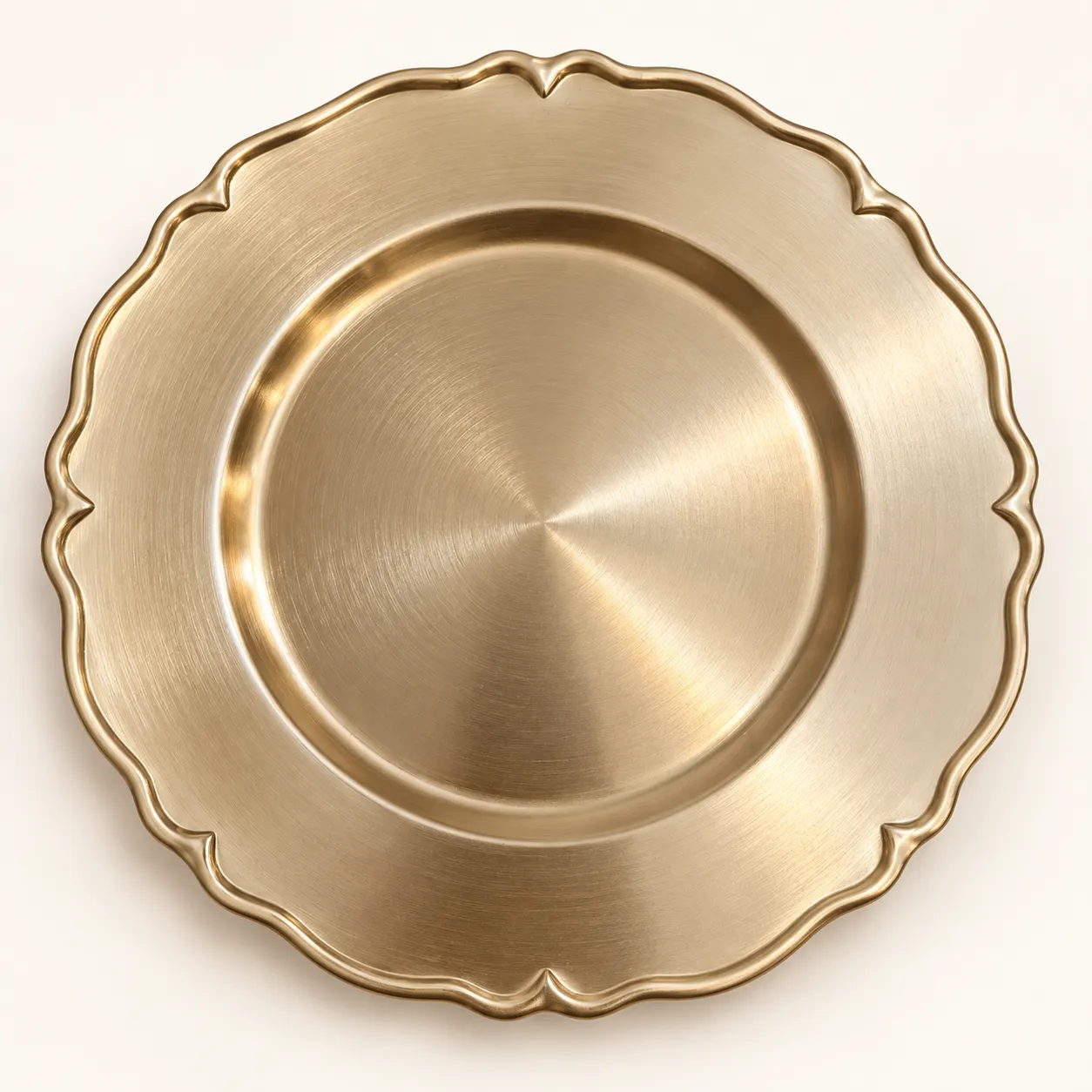 Gold Scalloped Charger Plate