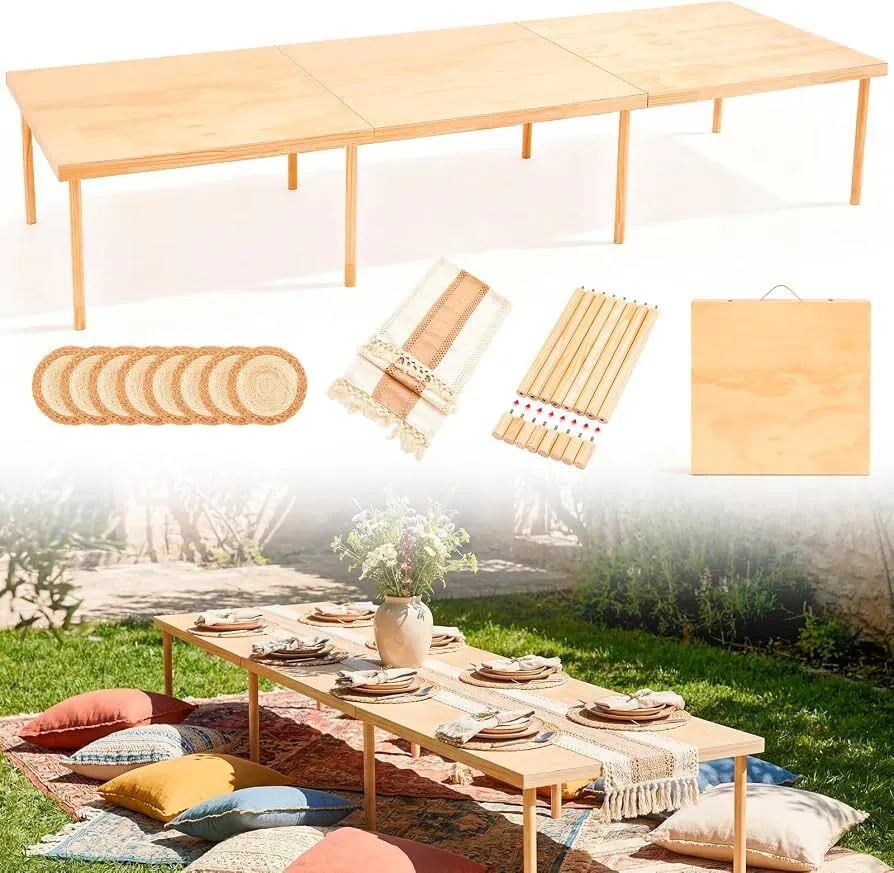 Low Boho Picnic Table