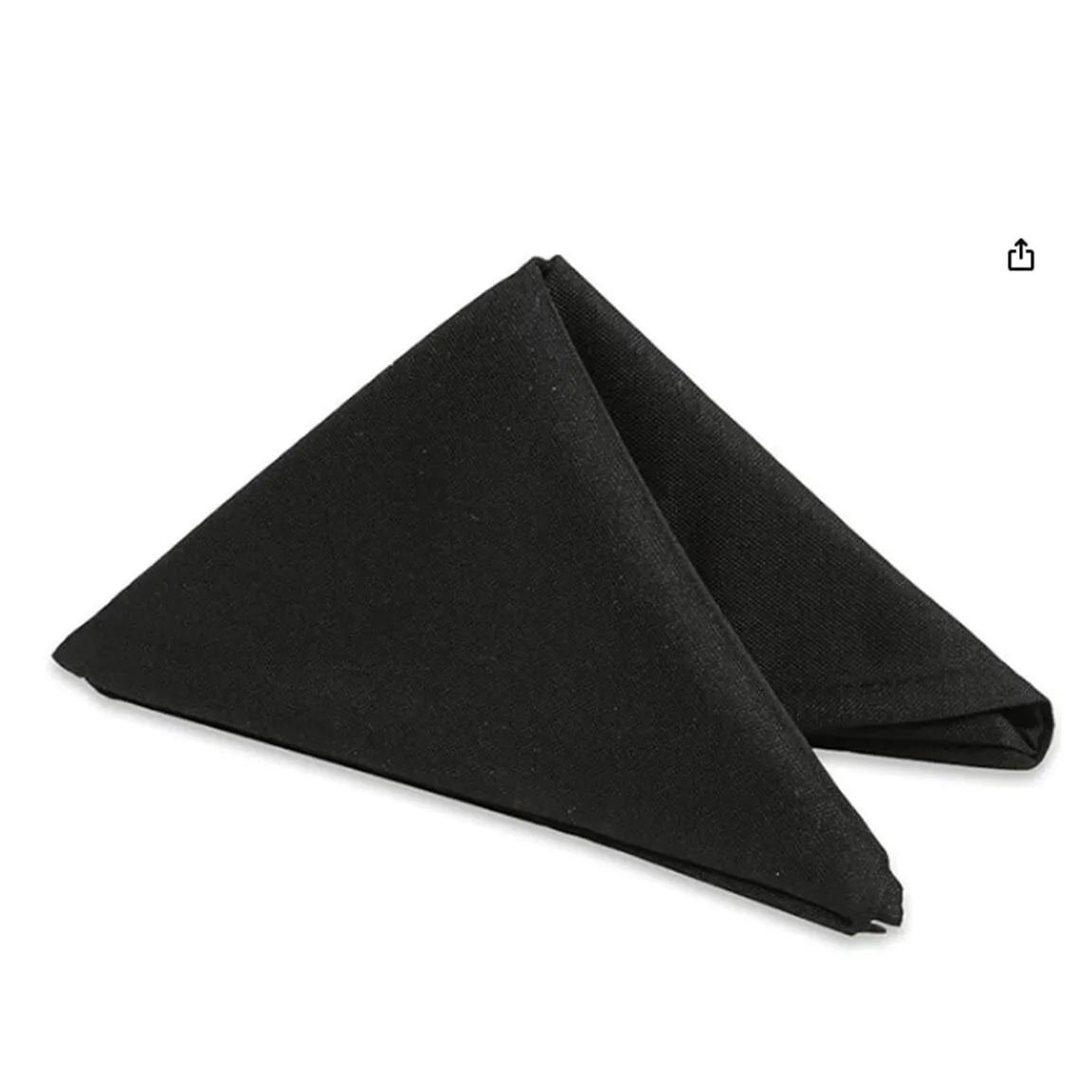 Linens - Napkin, Black 17"x17"