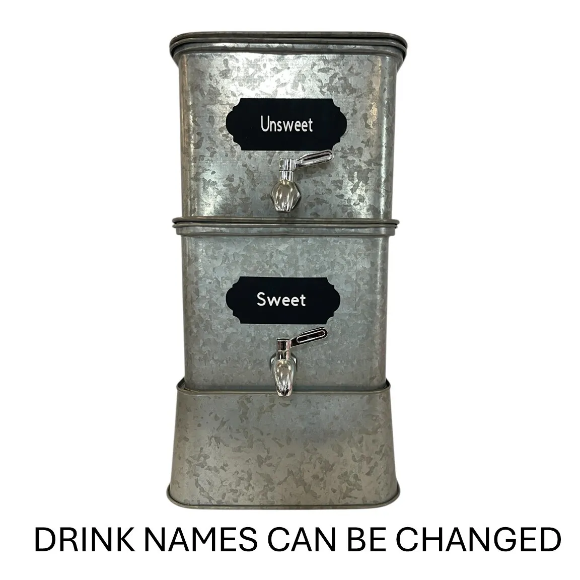 Drink Dispenser - Galvanized Stacking for 2 Drinks