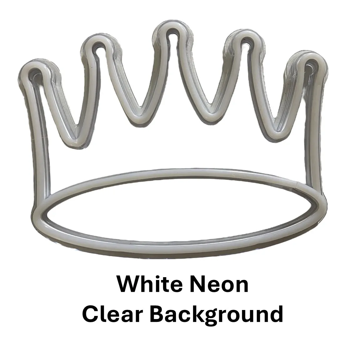 Sign - White LED Neon Crown 14" x 10.6" 