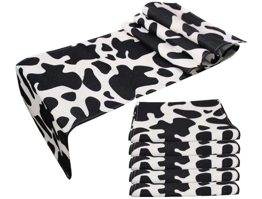 Linens -  Runner, Cowprint - 13" x 72"