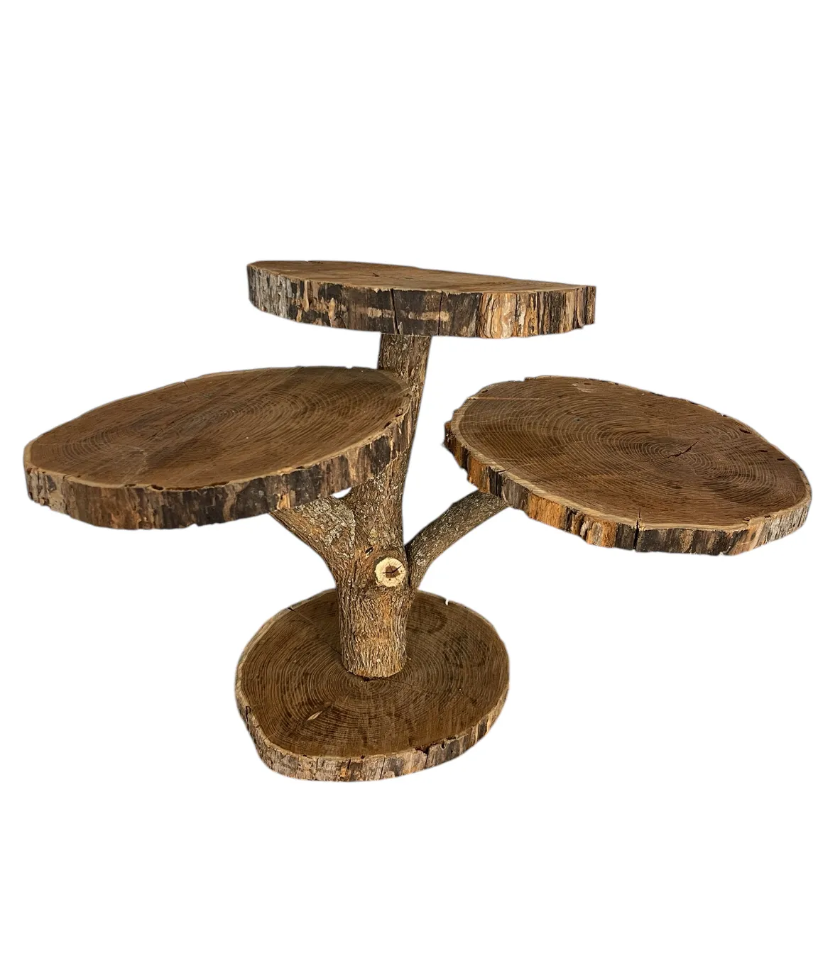 Cupcake Holder - Rustic Wood 3 Tier