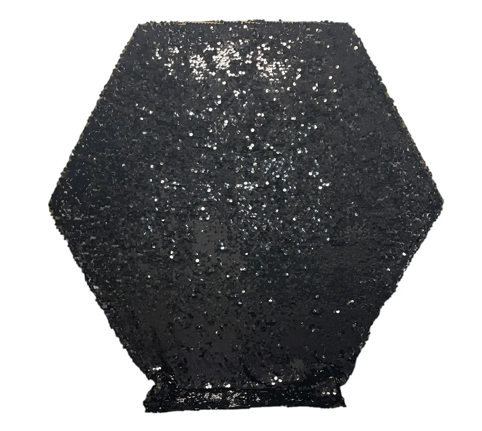 Backdrop - Black Sequin Hexagon