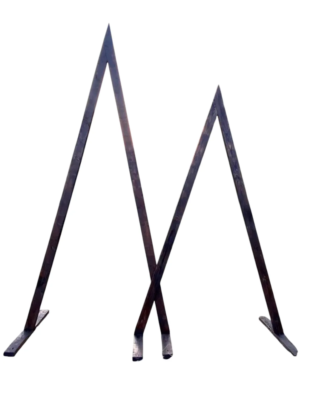 Arch - Double Triangle Wooden Arch, 12' & 7'