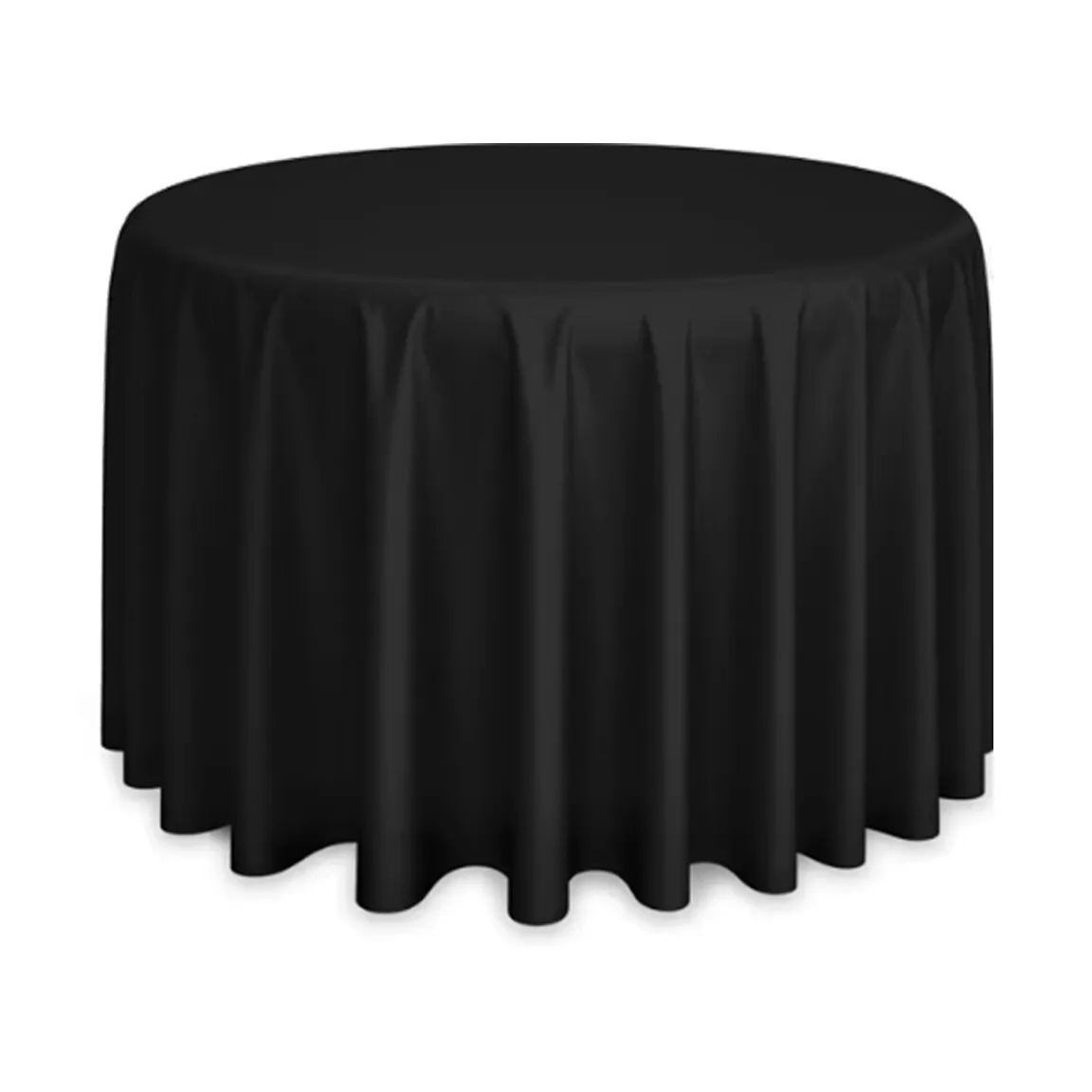 Linens - Tablecloth, Black Round 120"