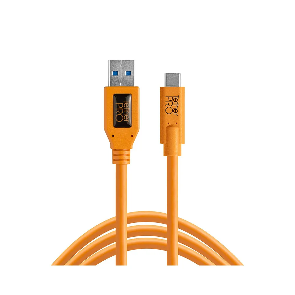 TetherPro USB 3.0 Type A to USB-C Tether Cable - 15'