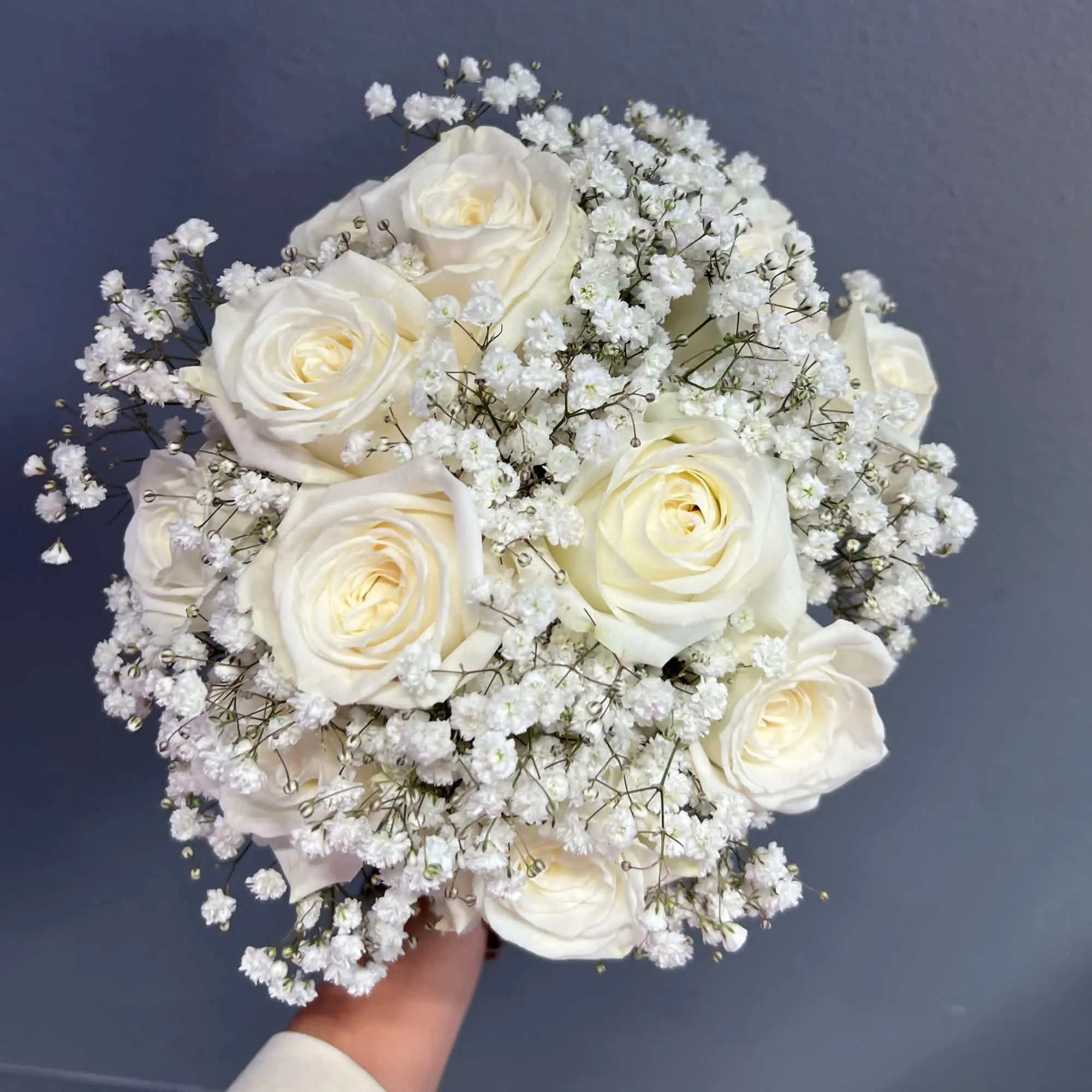 White Rose and Baby's Breath
