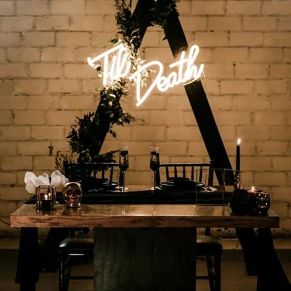 'Till Death Neon Sign