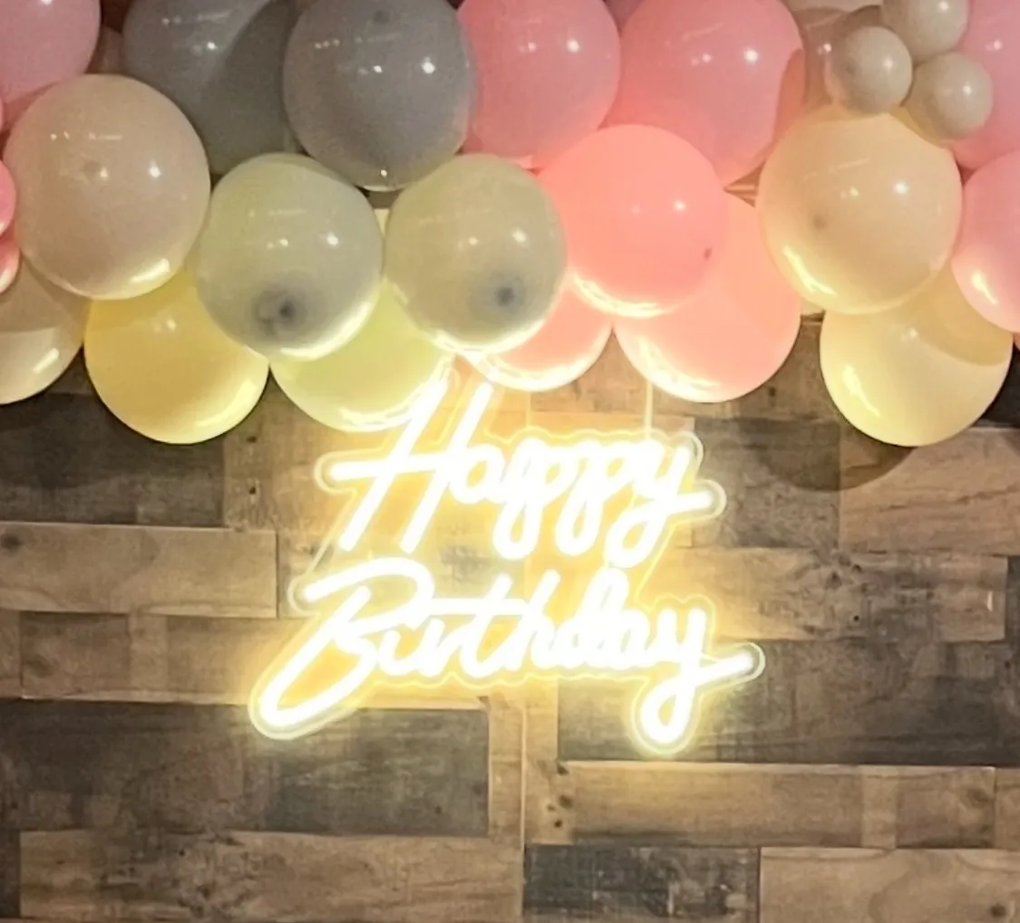 Neon Happy Birthday Sign