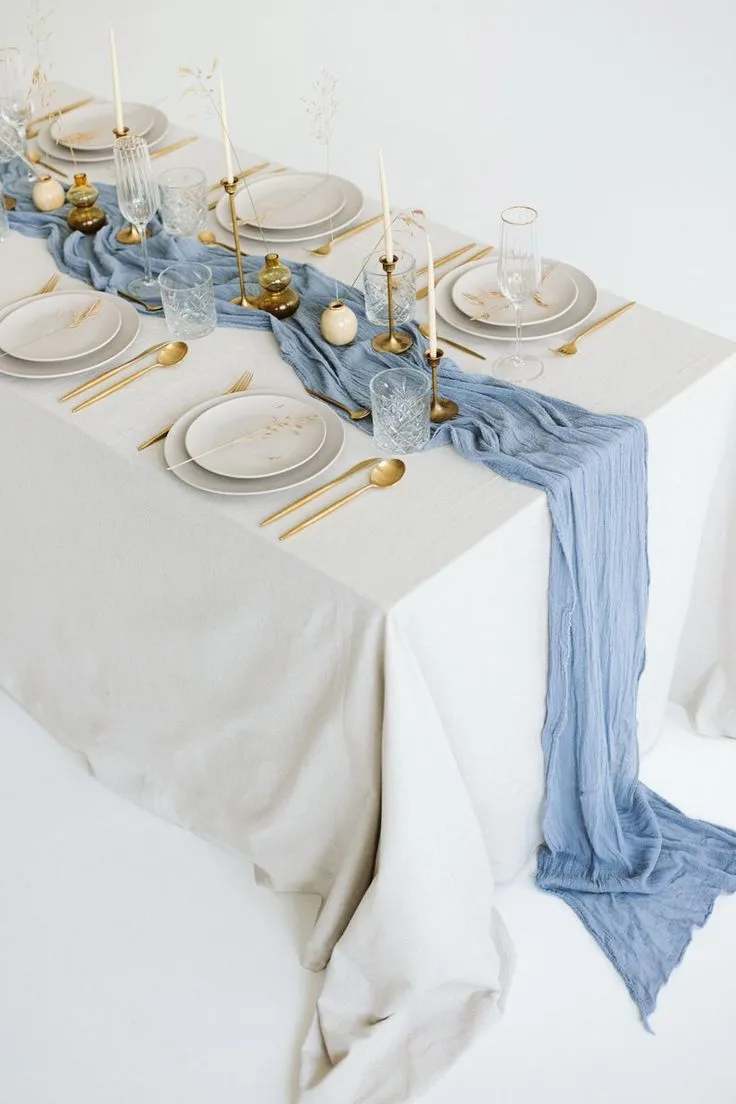 Dusty Blue Table Runners