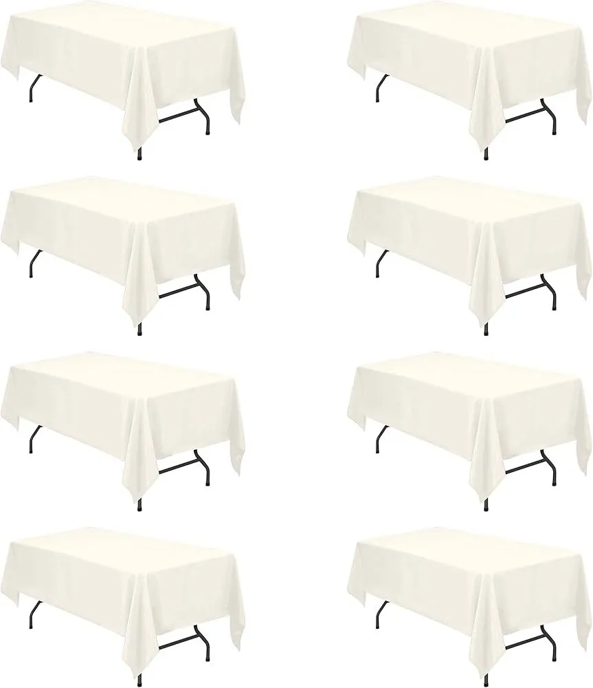 Rectangular Ivory Table Cloths