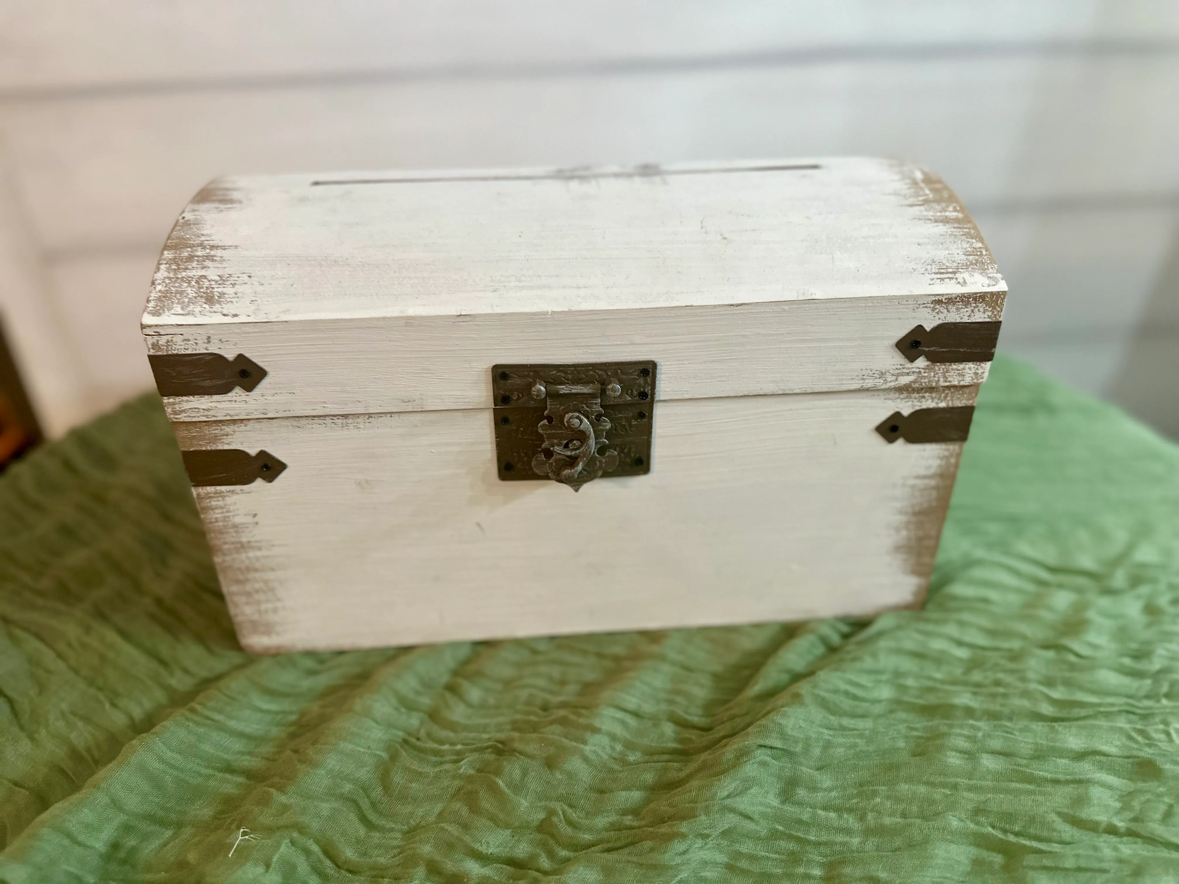 White Wooden Card Box
