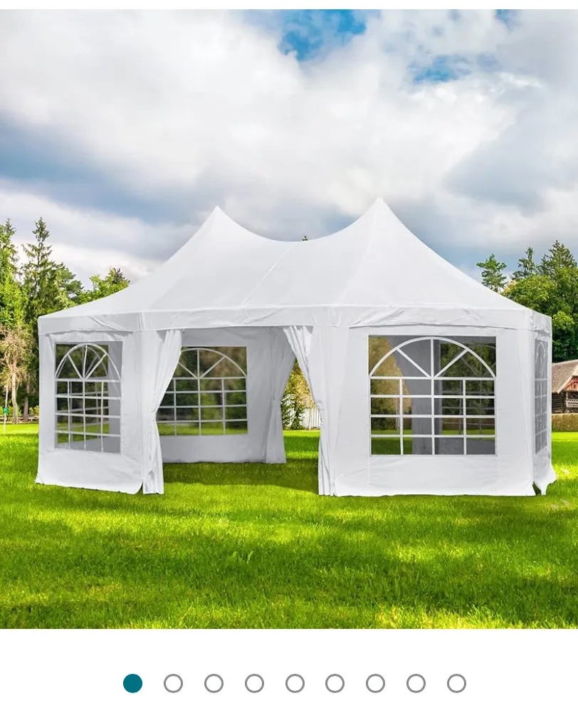 19'x26' White Gazebo Tent