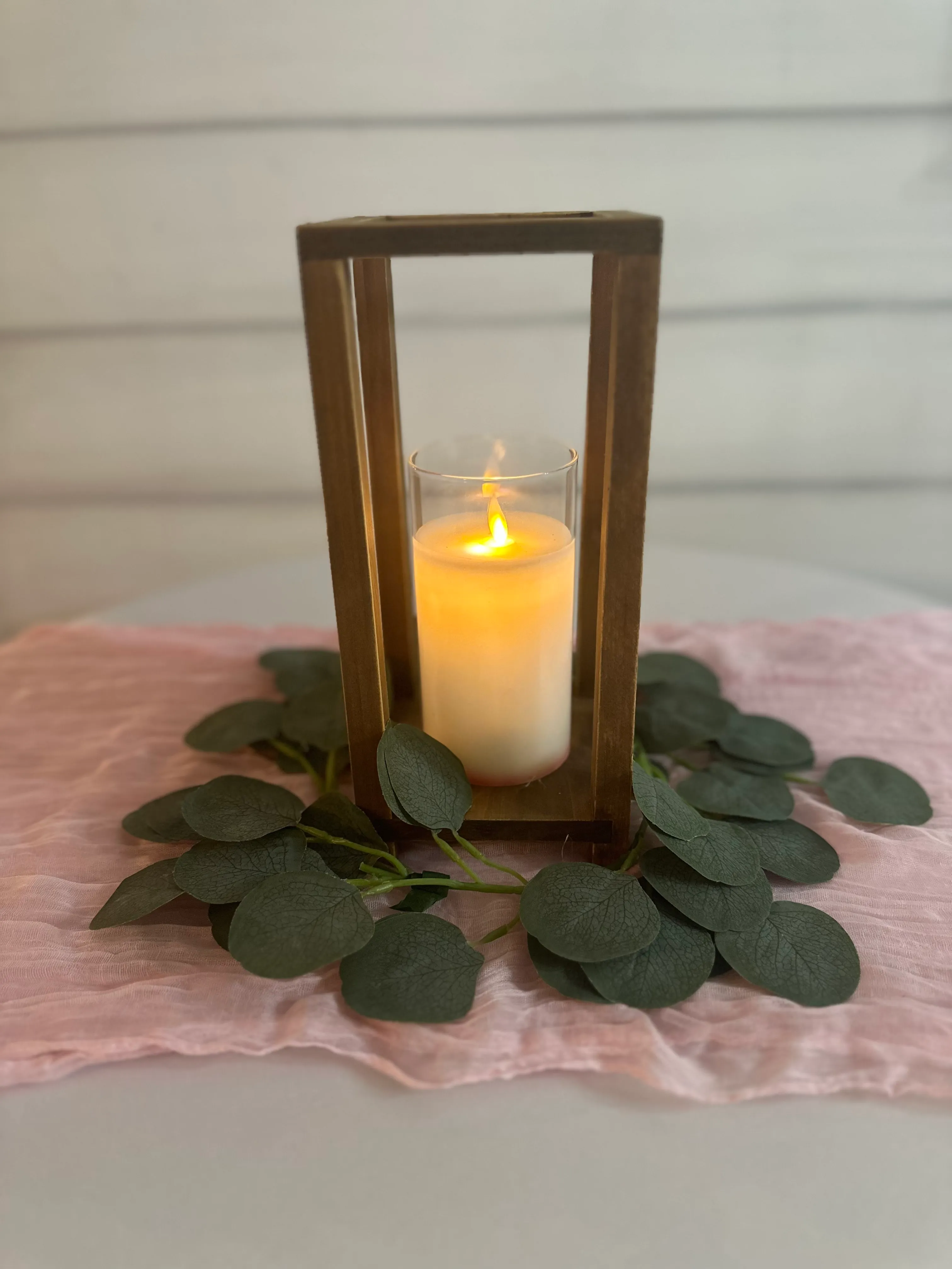 Wooden Lantern Centerpieces