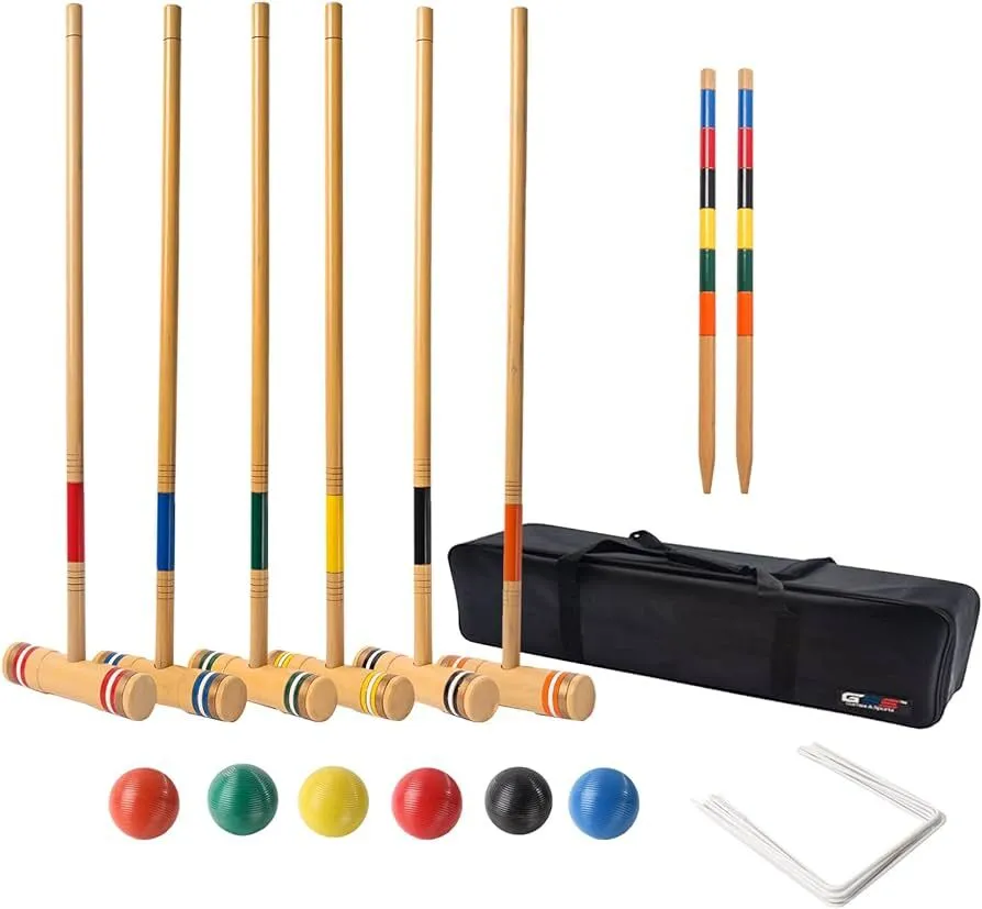 Deluxe Wooden Croquet Set
