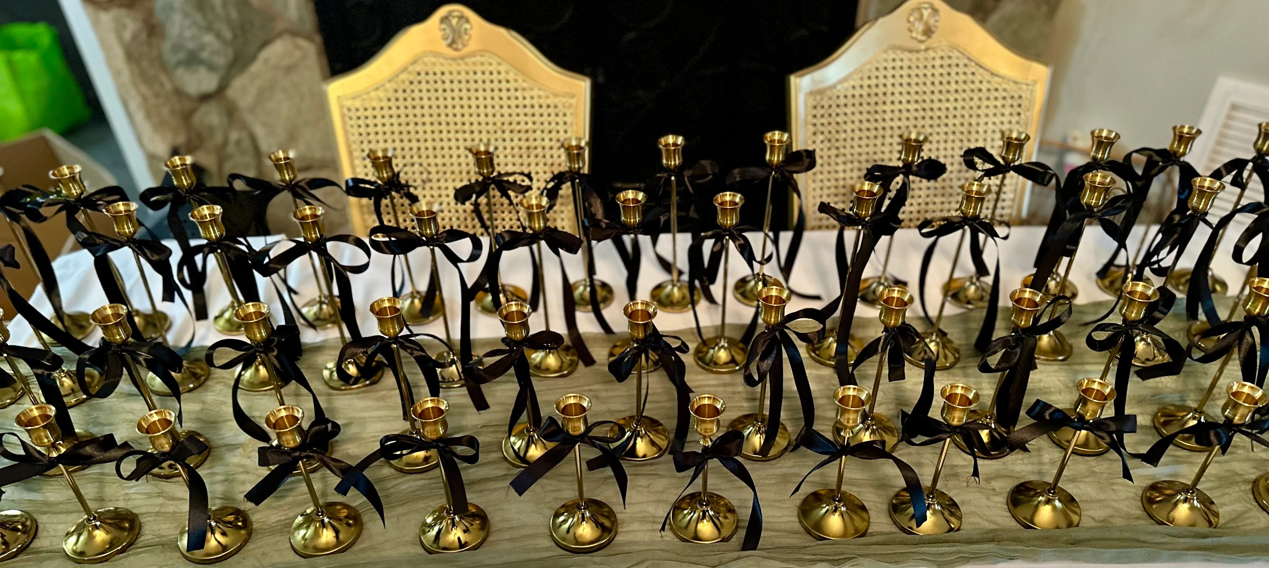 3 Size Gold Candle Stick Holders