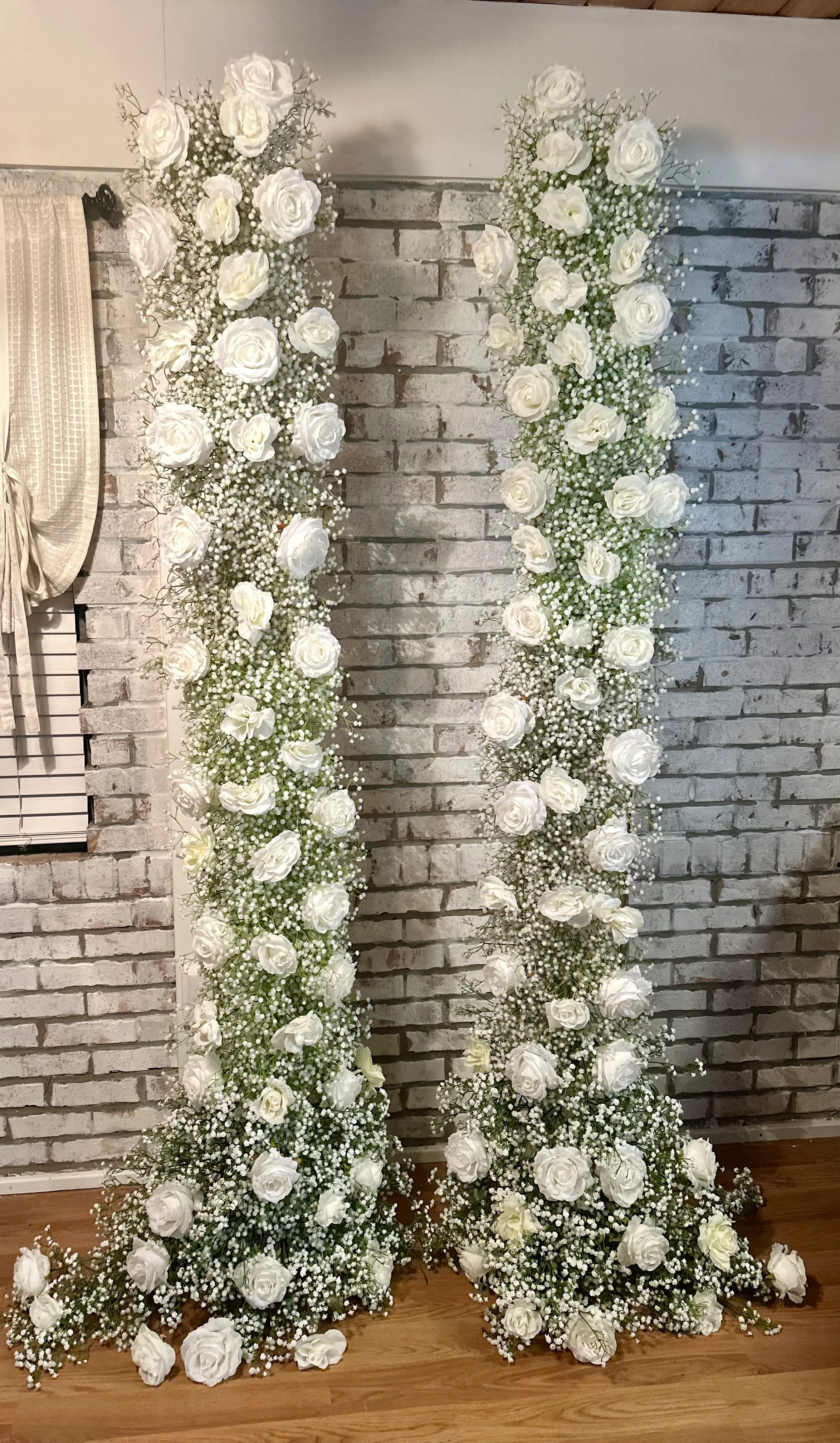 White Rose and Baby's Breath Arches