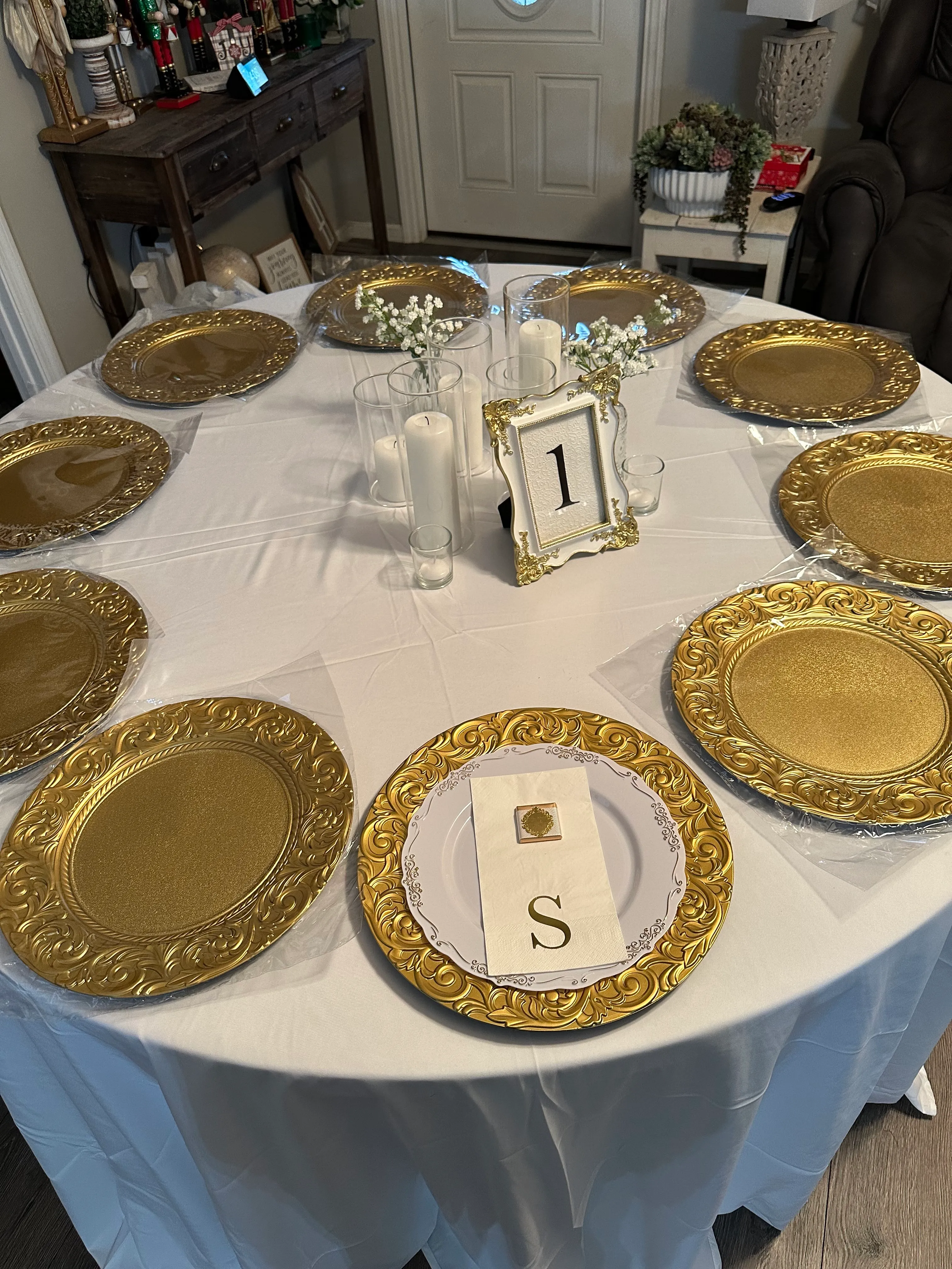 Gold Acrylic Plate Chargers